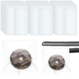 Yexiya 200 Pcs 6 x 9 Heat Seal Cookie Bags Matte Frosted Cellophane Cookie Bags Flat Edge for Treat Chocolate Candy Desserts Sna