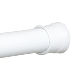 Zenna Home Curtain Adjustable Tension Shower Rod, 44 to 72, White