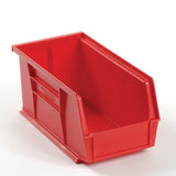 Plastic Storage Bin Small Parts 51/2 x 107/8 x 5, Red Lot of 12