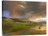 Thunderstorm With Lightning Strike Over Curecanti National Recreational Area, Colorado-Canvas Art-24X20