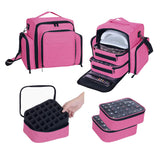 UOZL Nail Polish Organizer Case Holds 60 Bottles Portable Travel Storage Box with 2 Detachable Bags, Designed for Women's Nail T