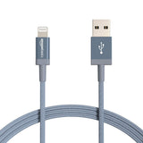 Amazon Basics Durable 2-Pack USB-A to Lightning Charger Cable, Nylon Braided Cord, MFi Certified Charger for Apple iPhone 14 13 