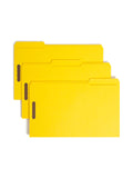 Smead Fastener File Folder, 2 Fasteners, Reinforced 1/3Cut Tab, Legal Size, Yellow, 50 per Box (17940)