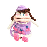 Merishopp Knit Doll Crossbody Bag Cute Handmade Crochet Shoulder Purse For Women Girls