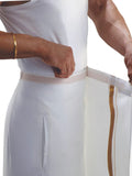 Prakasam Cotton White Colour-Gold Jari Border Welcro Pocket Stitched Dhoti For Mens/Size Hip -44 Inches- Length- 42 Inches