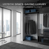 USTECH 8-Tier Swing Arm Pants Hanger, Foam-Padded, Chrome Finish