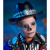 Barbie Signature Ken Doll, 2023 Dia De Muertos Collectible With Blue Jacket, Black Hat & Doll Stand