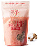 Love Leo Freeze Dried Beef Liver Dog Treats - Fill Their Bellies with Love Healthy Pet Training Treats - All Natural, Single Ing
