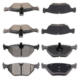 ECCPP D781-7847 D763-7631 Front Semi Metallic & Rear Ceramic Disc Brake Pad Set Fit For BMW 318i 1992-1999,For 318is 1992-1999,F
