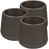 Hug A Plant |Mudkuda Medium Round Plastic Pot For Home & Garden (19Cm|7.5 Inch, Coffee, Pack Of 3)
