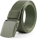 Tpm Military Tactical Belt With Removable Buckle, Olive Green Nylon Web Belt, Diy Adjustable Length, Easy Release Metal Buckle
