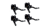 QCAA Self-Locking Gate Latch, 2-1/8, Steel, Black, Made in Taiwan, 4 Pack