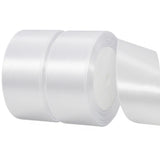 1 1/2 Inch White Satin Ribbon,50 Yards White Ribbon Solid Fabric Ribbon for Gift Wrapping Floral Bouquets Wedding Home Party Dec