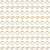 Beebeecraft 100Pcs Locking Jump Rings OD 5.5mm ID 3mm Small 18K Gold Plated Brass Round Jump Ring Twister Snap Clasps Open O Rin
