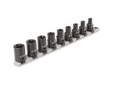 TEKTON 1/2 Inch Drive External Star Impact Socket Set with Rail, 9-Piece (E10-E24) | SID92100