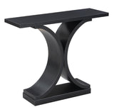 Convenience Concepts Newport Infinity Console 36 Modern Sofa Couch, Narrow Entryway Hall Living Room, Display Accent Table, Blac