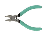 Xcelite S1415JSNN Tapered Relieved Head Diagonal Cutter, Flush Jaw, 5 Length, 49/64 Jaw length, Green Cushion Grip