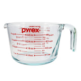 Pyrex Synchkg039125 4 Measuring Cup, Clear With Red Graphics