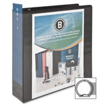 Business Source 09958 View Binder, w/ 2 Inside Pockets, 3Inch Capacity, Black