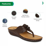 Ortho Joy Doctor Slipper For Women || Orthopedic Fashionable Women Slipper,Dark Brown,6,B0BRSH4SFC
