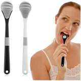 Vistran Tongue Cleaner For Adults 2Pcs, Silicone Soft Tongue Scraper Brush, Fan Shape Tung Cleaning Tool For Bad Breath Removal 