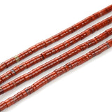 Adabele 14.5 Inch Natural Red Jasper Healing Gemstone 4mm x 2mm Small Heishi Tube Rondelle Beads Gem Stone Spacer (160-170pcs) f
