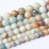45PCS 8MM Natural Amazonite Beads Round Loose Stone Beads for Jewelry Making DIY Energy Stone Healing Power Bracelet 15