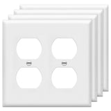 ENERLITES Double Duplex Wall Plate, Two Gang Electrical Outlet Cover, Standard Size 2-Gang 4.5 x 4.57, Unbreakable Polycarbonate