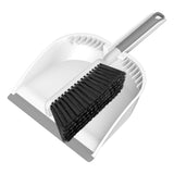 SetSail Small Dustpan and Brush Set with Teeth for Pet Hair Cleaning,White