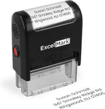 ExcelMark Custom Stamp - Clear & Crisp Impressions - Personalized Self-Inking Rubber Stamp - Use for Address Stamp and More (Sma