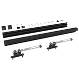 JUBEST 6FT Sliding Barn Door Hardware Track Kit, Aluminium Alloy Box Rail Wall Mount Barn Door Hardware,for Interior Wooden Door