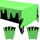 Remagr Pcs Ghost Themed Plastic Tablecloths 54 x 108 Inch Waterproof Rectangle Table Cover Disposable Table Cloth for Boy Birthd