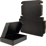 Lmuze Small Black Shipping Boxes for Small Business Pack of 25-8x5.5x1.6 inches Cardboard Corrugated Mailer Boxes for Shipping P