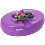 Sizobi Magnetic Pincushion for Sewing Needles, Pins, Bobby Pins, Paper Clips, and More - Strong Magnetic Holders Keep Them Lined