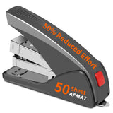 AFMAT Effortless Stapler for Desk, 50 Sheet Desktop Stapler, Ergonomic Office Staplers, One Finger Touch Stapling, Built-in Remo