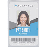 Advantus 97100 Clear ID Card Holder, Vertical, 25/16 inch x 311/16 inch, 25/PK