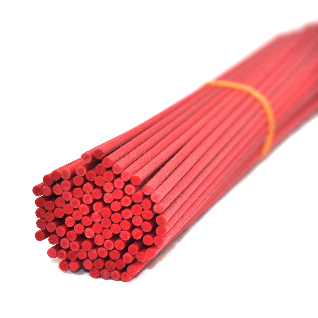 100 Pieces Fiber Reed Diffuser Replacement Refill Sticks (12 x 3mm, Red)