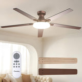 Passky Ceiling Fans with Lights, 60 inch Flush Mount Ceiling fan with Remote Control, Low Profile Ceiling Fan for Bedroom, Farmh