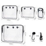 Aimeiar 4 Packs Clear Black Bogg Beach Tote Bag Accessories Compatible with Bogg Bag Insert Bag Travel Cellphone Makeup Clean To