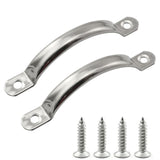 PZRT 2pcs 95mm Stainless Steel Door Handle Cabinet Drawer Hardware Solid Handles Pulls