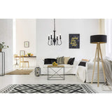 Elegant Lighting Living District Flynx 4-Light Mid-Century Metal Pendant In Black