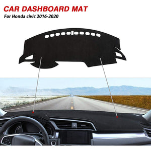 Cartist Custom Fit for Suede Dash Mat Honda Civic Coupe Sedan/Hatchback 2016-2020 2021 Accessories Dash Cover Nonslip Dashboard