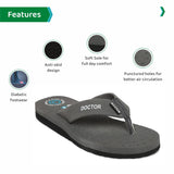 Ortho Joy Grey Extra Soft Doctor Ortho Men'S Slippers,Grey,7,B09W9KJNJP