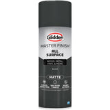 Glidden Master Finish 12 oz. Matte Black Interior/Exterior All Surface Spray Paint and Primer