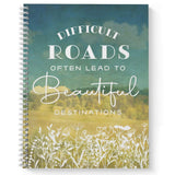 Softcover Beautiful Destinations 8.5 X 11 Motivational Spiral Notebook/Journal, 120 College Ruled Pages, Durable Gloss Laminat