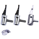 1/4lock on air chuck,mini air compressor portable tire inflator tire chuck hose end with barb connector for hose repair-3Pack
