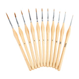 ATORSE 11Pcs Miniature Paint Brushes Micro Detail Brushes for Watercolor Face Oils Wood|Crafts|Art Supplies|Painting Supplies|Ar