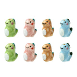 Ipotkitt 8 pcs 4 Colors Handmade Famille Rose Porcelain Dinosaur Shape Beads Animal Spacer Bead for DIY Crafts Jewelry Bracelet 