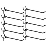 HARFINGTON 10pcs Pegboard Shelving Hooks 6 Stainless Steel Peg Board Display Hook Hanging Holders Wall Mount Organize Tools for