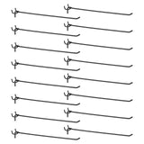 HARFINGTON 25pcs Pegboard Shelving Hooks 12 Stainless Steel Peg Board Display Hook Hanging Holders Wall Mount Organize Tools for
